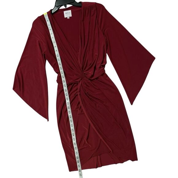 MISA LOS ANGELES Bell Sleeve Twist Front Teget Mini Dress - Picture 10 of 15